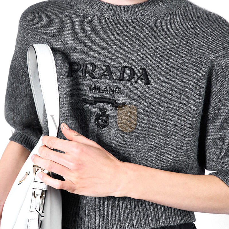 PRADA WOOL AND CASHMERE CREW-NECK SWEATER P24Z1U 